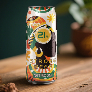 OEM pertsonalizatua etiketa pribatua kontserba alkoholdun altua 21% vol 500 ml artisau garagardo garagardo indartsua erosi